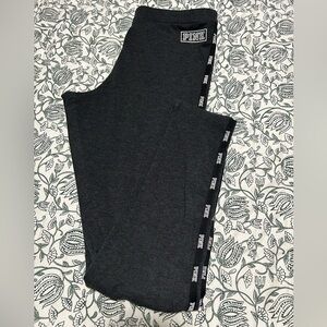PINK Victoria's Secret Charcoal Gray Logo Leggings